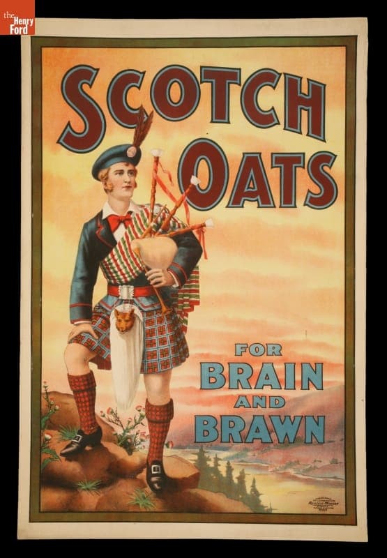 Advertising Poster, "Scotch Oats for Brain and Brawn," 1899