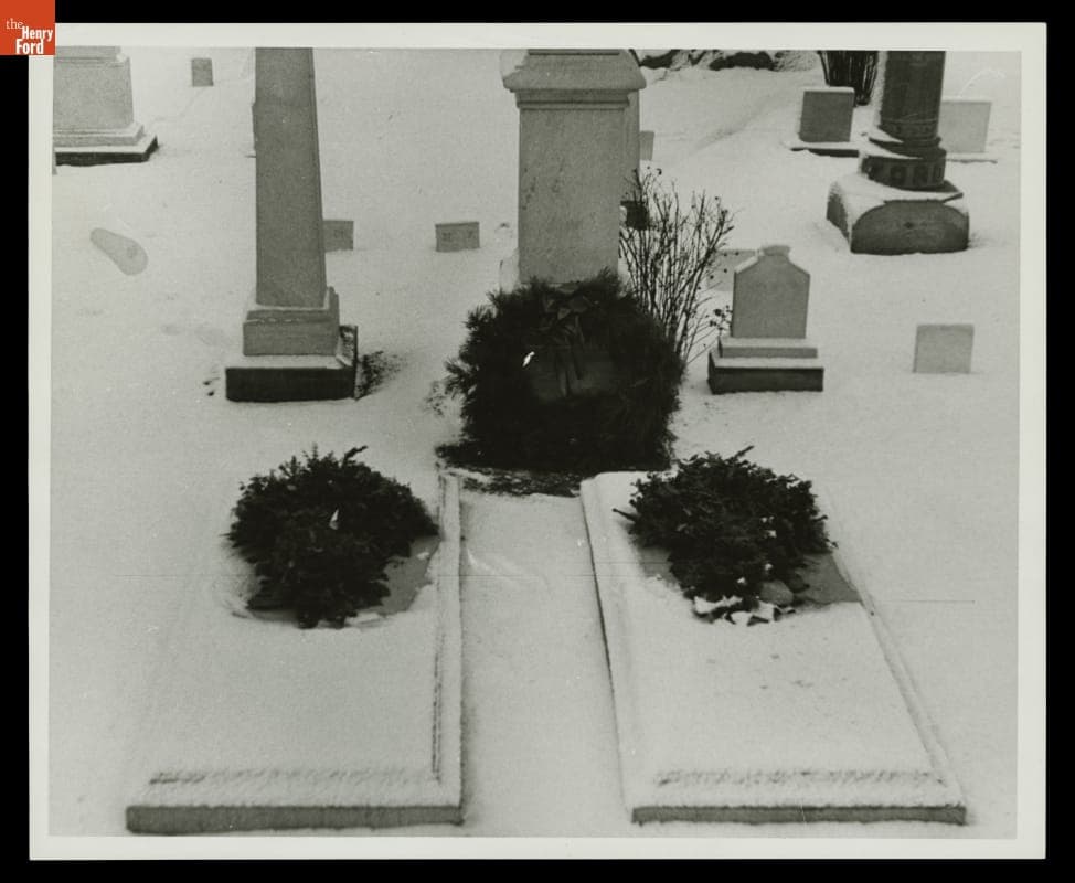 Gravesite of Henry Ford and Clara Ford, 1950