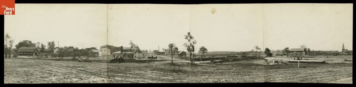 Panorama Showing Construction in Greenfield Village, September 1929