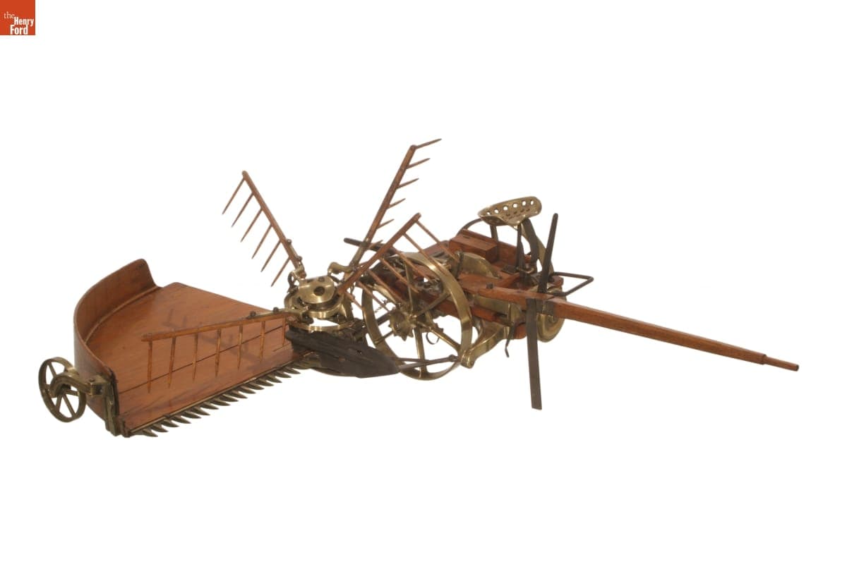 Model of Self-Raking Reaper, circa 1880