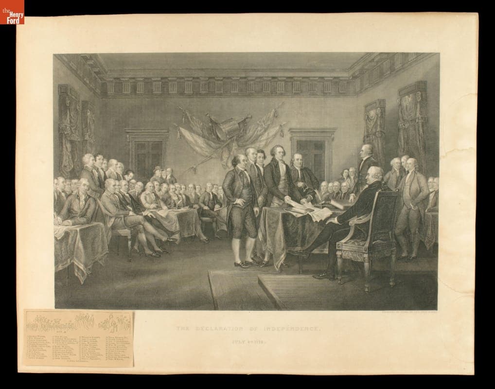 Engraving, "The Declaration of Independence, July 4, 1776," circa 1850