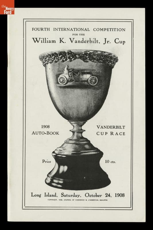 Fourth Annual International Competition for the William K. Vanderbilt Jr. Cup, Long Island, New York, 1908 (1978 Reprint)