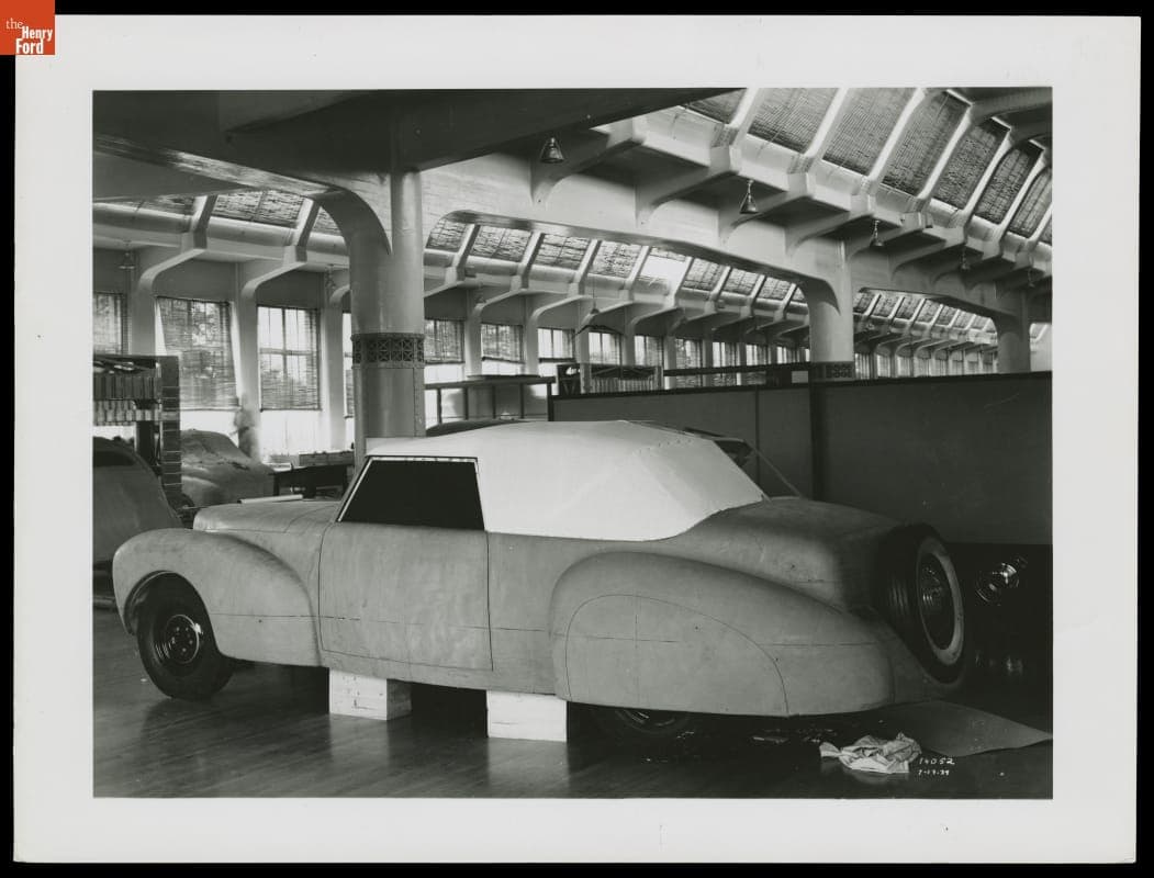 Clay Model for Prototype 1940 Lincoln Continental Automobile, Ford Motor Company Design Studio, July 1939