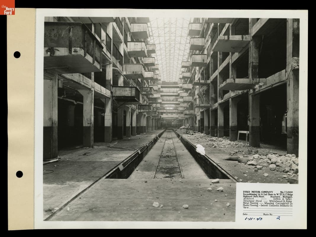 Renovating Ford Motor Company Highland Park Plant Buildings, 1940