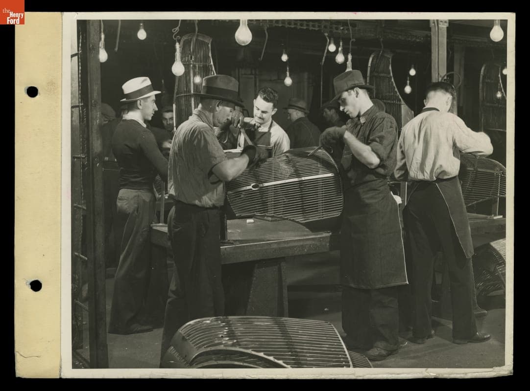 Working on Radiator Grilles at Ford Rouge Plant, 1935