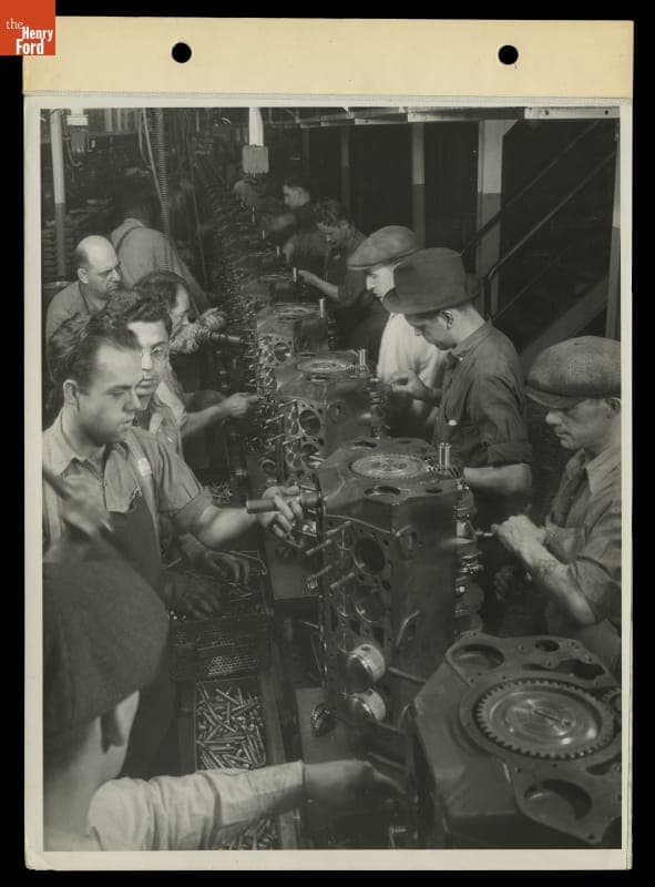 Workers Assembling Engine Blocks, Ford Rouge Plant, 1936