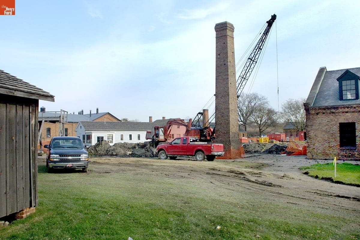 Liberty Craftworks Historic District during the Greenfield Village Restoration Project, November 2002