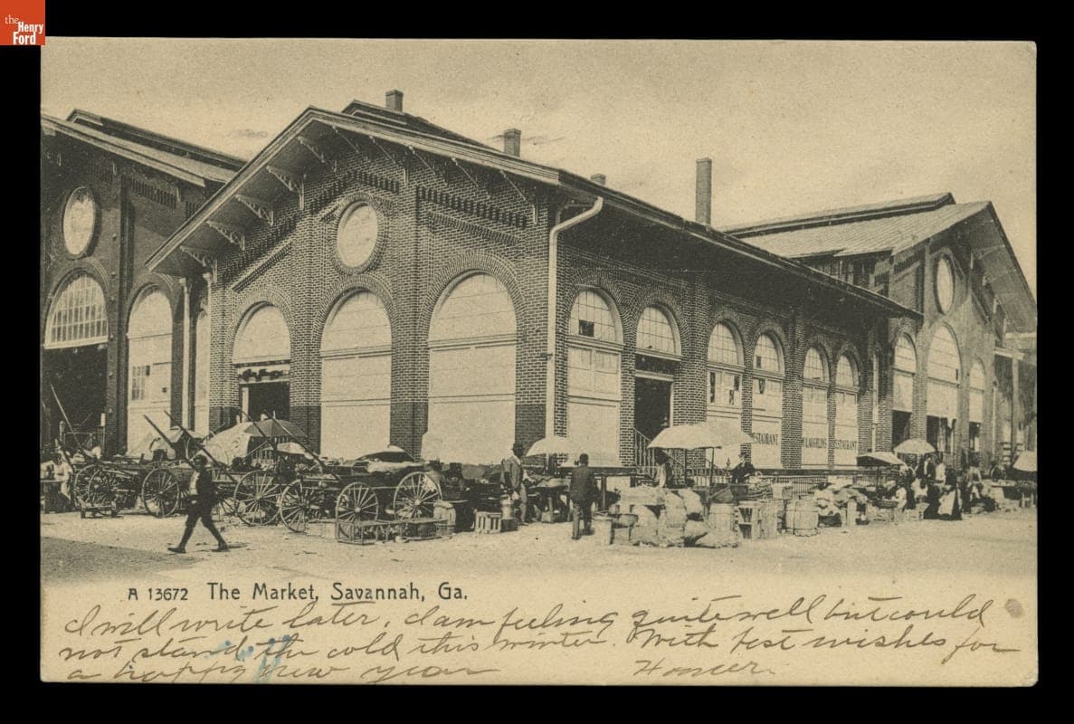 Postcard, "The Market, Savannah, Georgia," 1904-1909