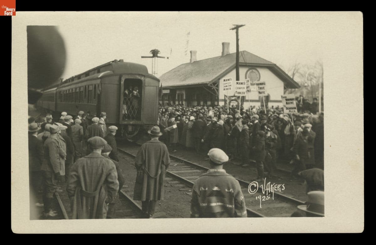 Emma and Mellie Dunham Leaving Maine to Visit Henry Ford in Dearborn, Michigan, 1925