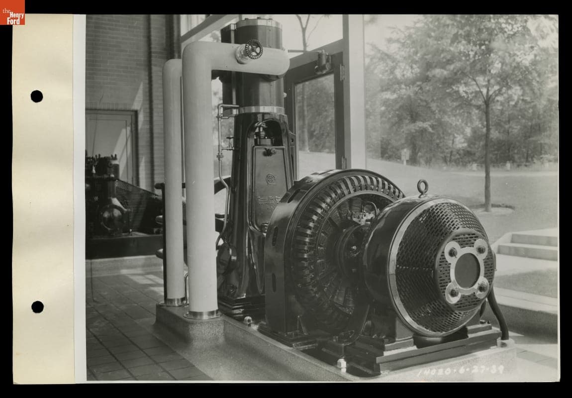 Generator inside Ford Village Industries Newburgh Drill Plant, Livonia, Michigan, 1939