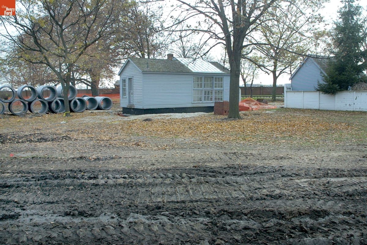 Tintype Studio at Relocation Site during the Greenfield Village Restoration Project, November 2002