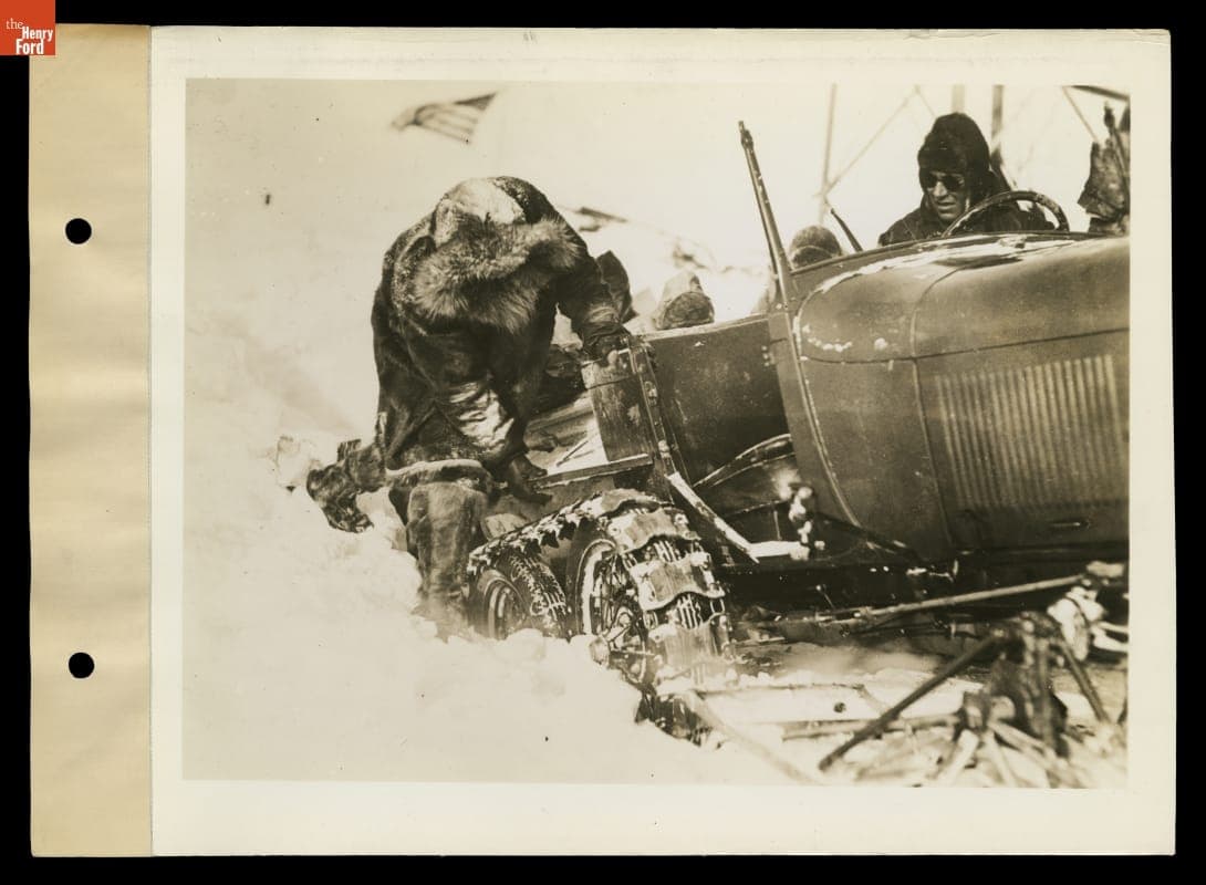 Snowmobile Built on a Ford Model A Chassis Being Used on Admiral Byrd's Antarctic Expedition, circa 1929