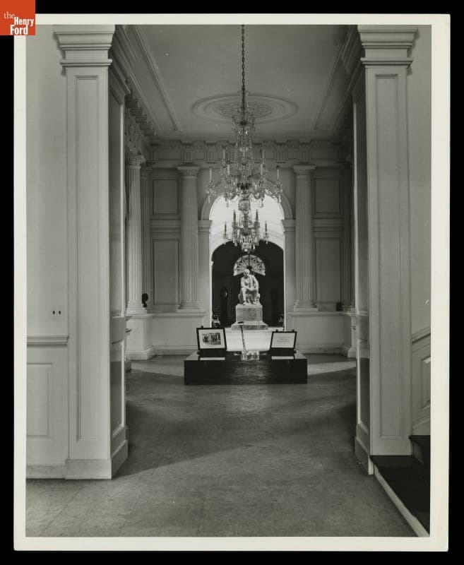 Edison Cornerstone inside Henry Ford Museum Main Entrance, Dearborn, Michigan, 1941