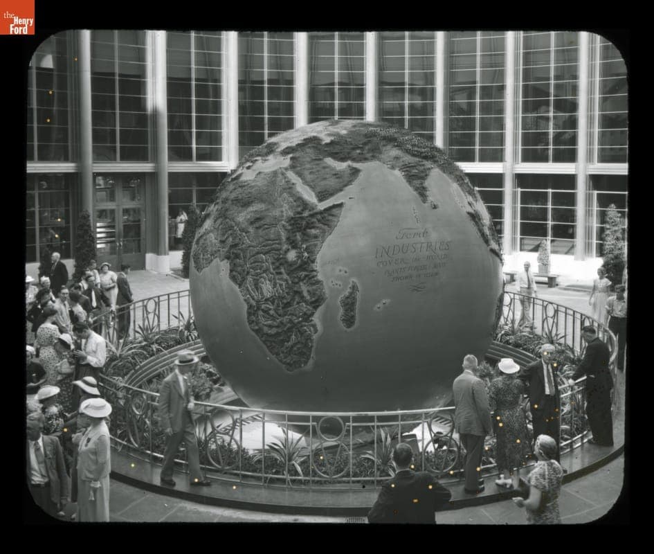 Courtyard of the Ford Rotunda Building in Dearborn, Michigan, 1937