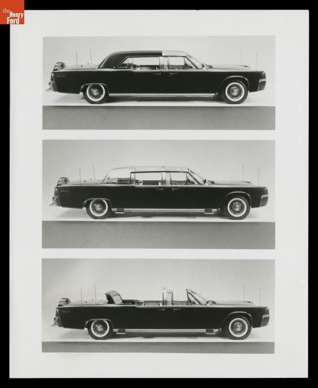 Three Convertible Roof Options for Lincoln Continental Presidential Limousine, 1961