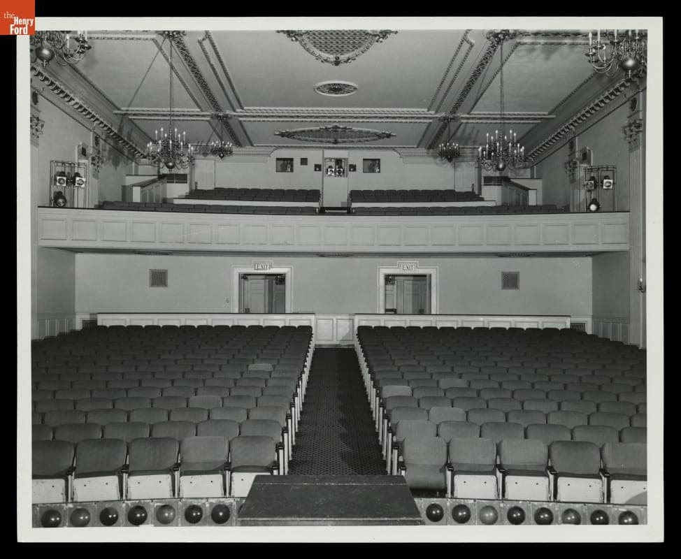 Auditorium and Balcony of Henry Ford Museum Theatre, 1968