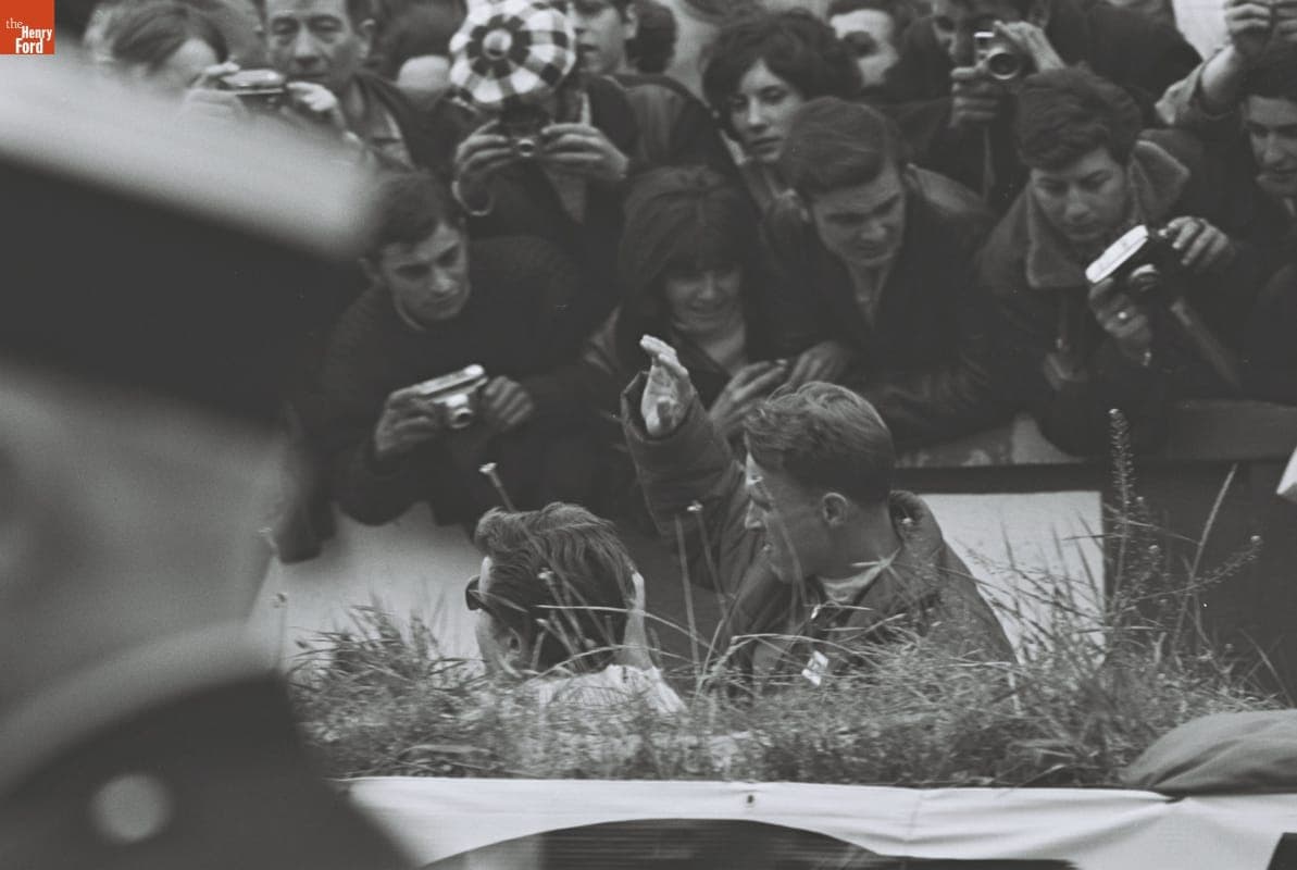 Dan Gurney Celebrating Victory at the 24 Heures du Mans (24 Hours of Le Mans) Race, June 1967