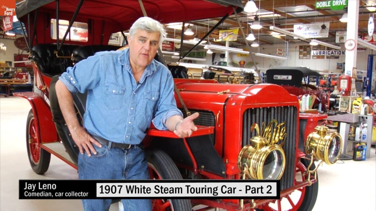 "1907 White Steam Touring Car - Part 2" Clip from Jay Leno's Garage (www.jaylenosgarage.com), 2010