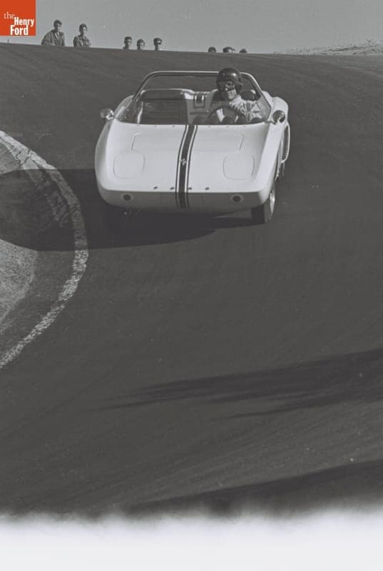 Dan Gurney Driving Ford Mustang I Experimental Sports Car, Pacific Grand Prix, Laguna Seca, October 1962