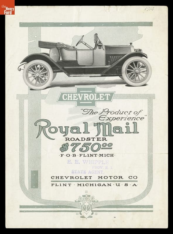 Chevrolet Royal Mail Roadster Catalog, 1914