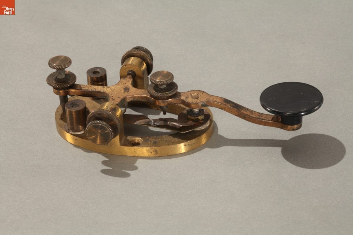 Telegraph Key Used by Theodore Haubner to Send One of the First "SOS" Distress Signal on August 11, 1909