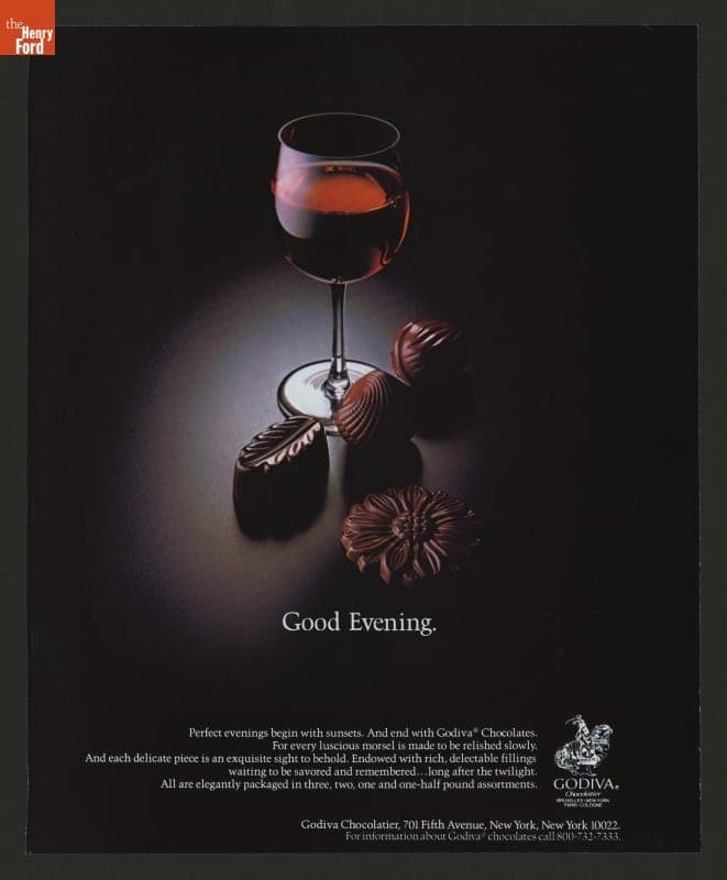 Godiva Chocolate Ad, "Good Evening," 1987