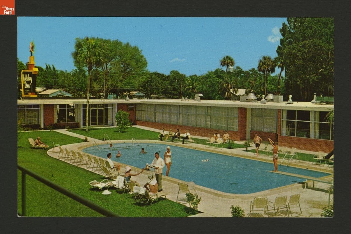 Swimming Pool at Holiday Inn of Daytona Beach, Florida, 1961