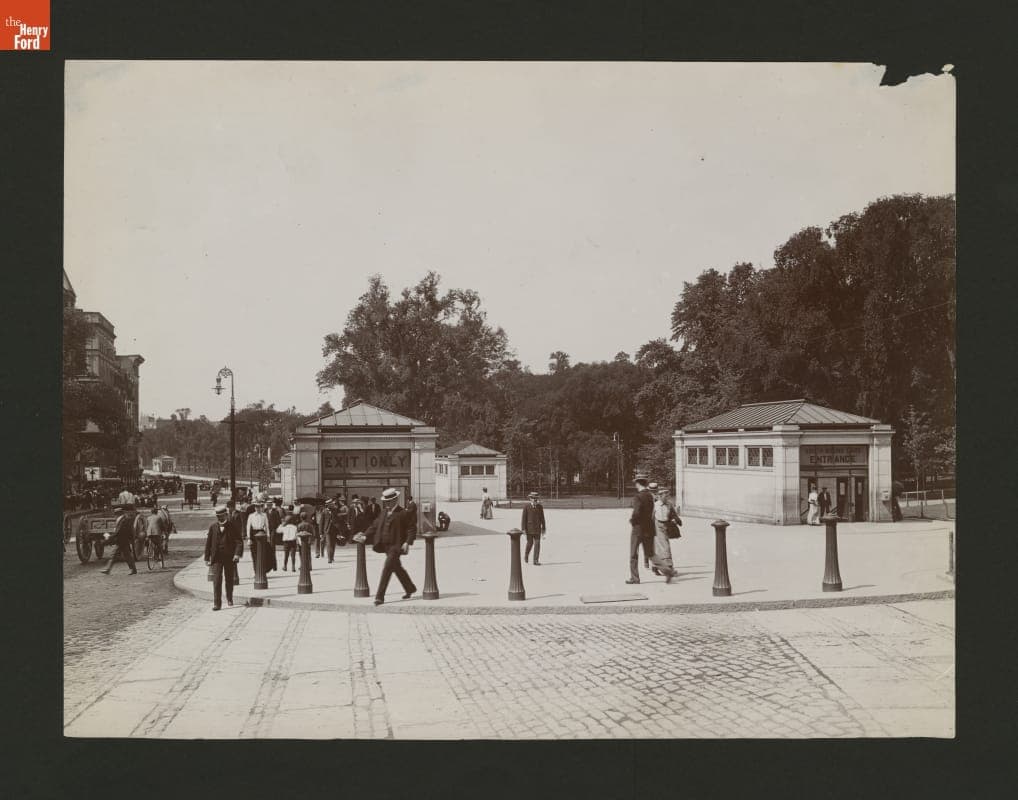 Subway Entrance and Exit on Boston Common, Massachusetts, circa 1900