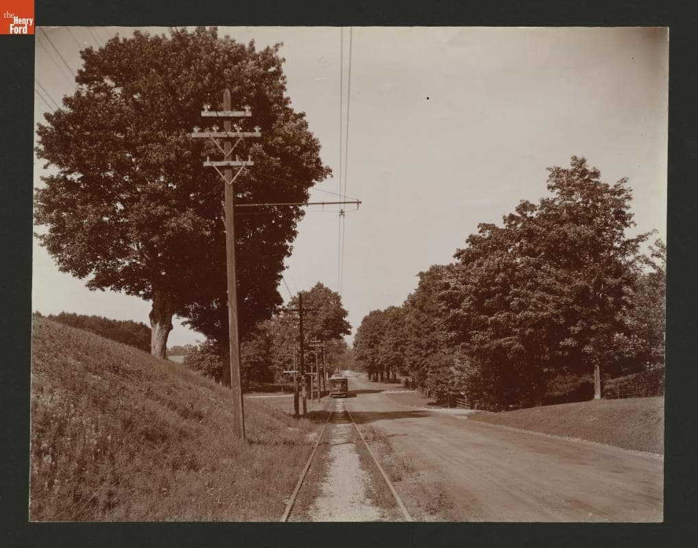 Electric Street Railroad Car on Holmes Road, Pittsfield, Massachusetts, circa 1910
