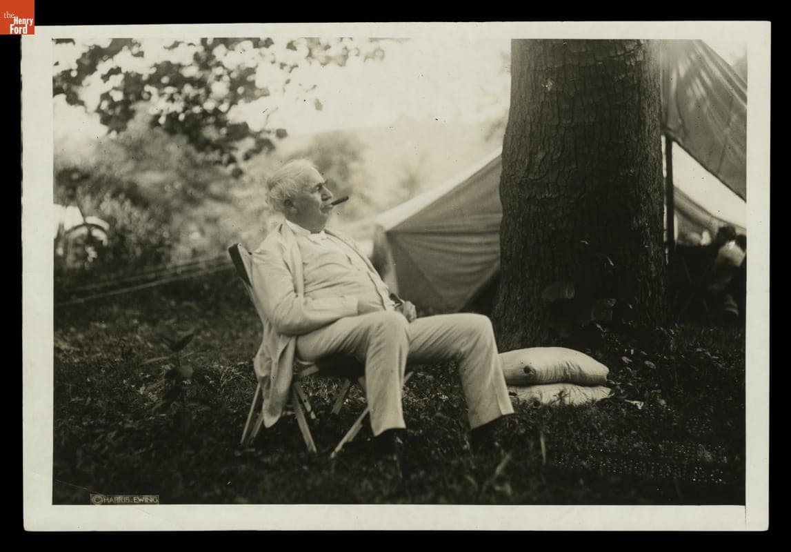 Thomas Edison on a "Vagabonds" Camping Trip, 1921