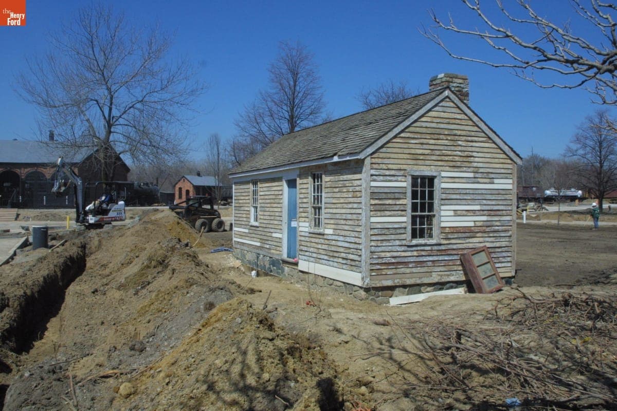 Hanks Silk Mill after Relocation during the Greenfield Village Restoration Project, April 2003