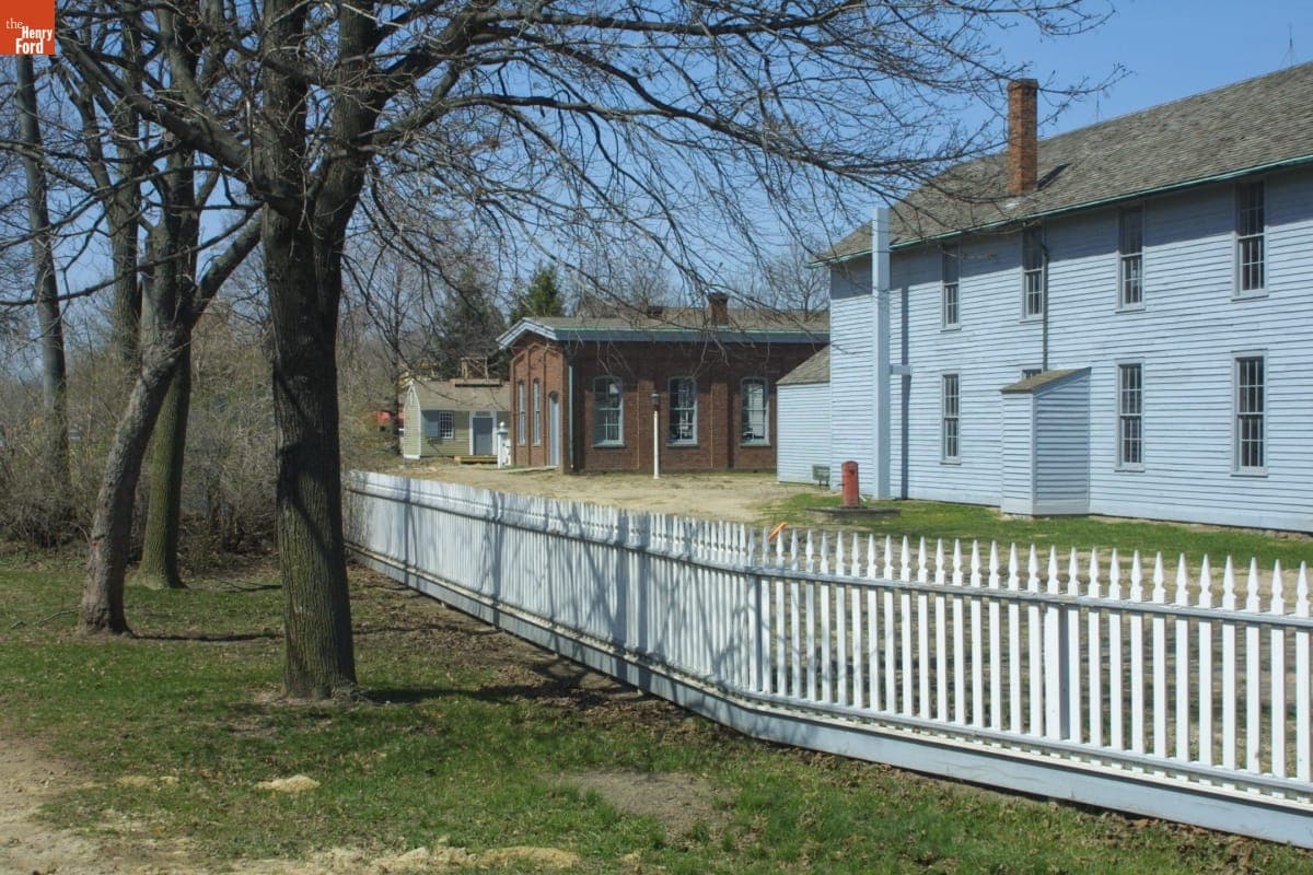 Menlo Park Laboratory Complex during the Greenfield Village Restoration Project, April 2003