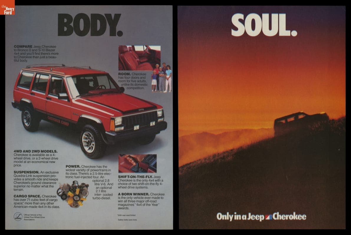 "Body. Soul. Only in a Jeep Cherokee," 1985