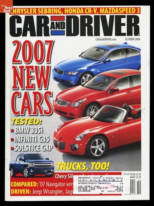 "Car and Driver" Magazine for October 2006