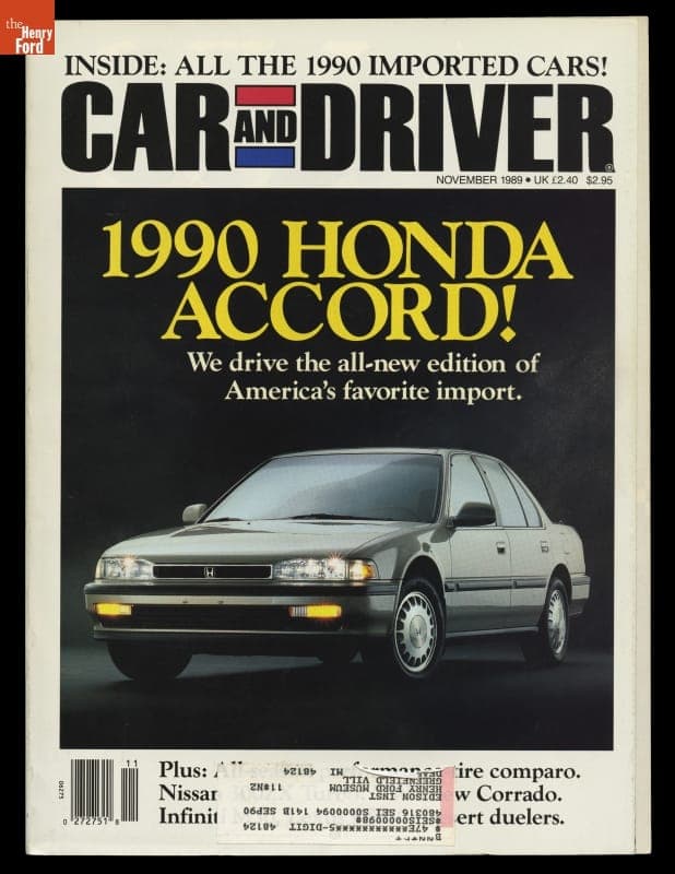 "Car and Driver," November 1989