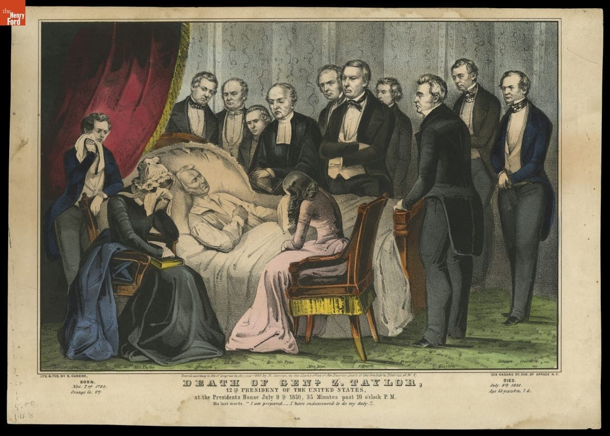 Death of Gen. Z. Taylor, 12th President of the US, at the President's House, July 9, 1850