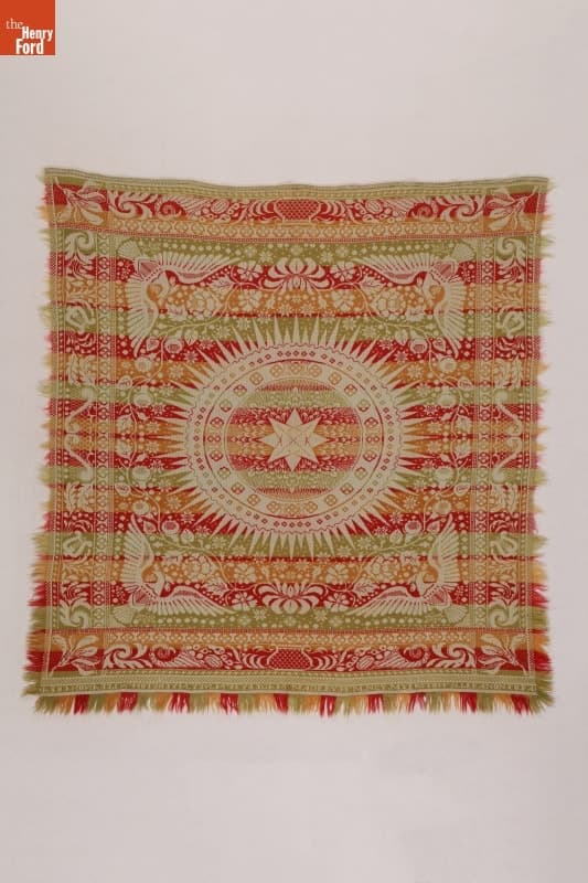 Coverlet Woven by William Ney, 1860-1880