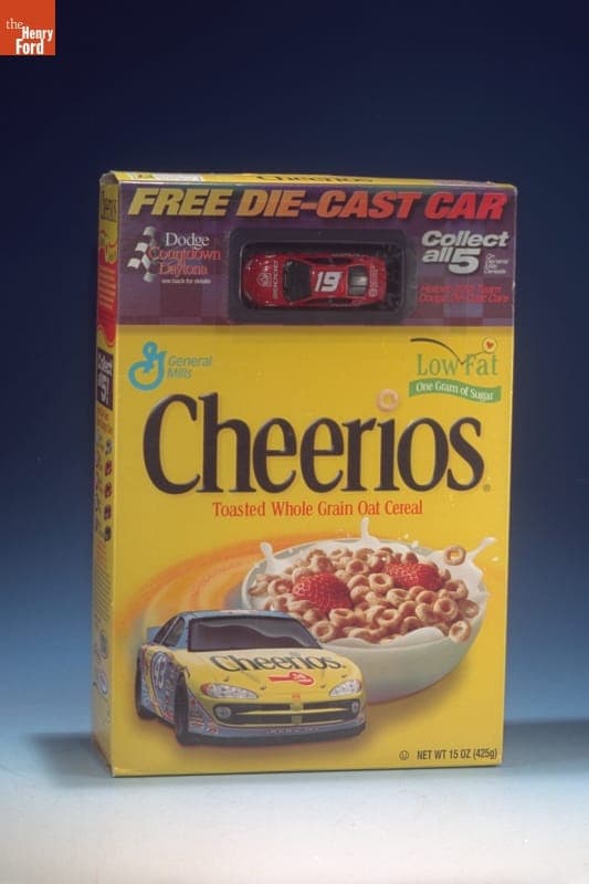 Cheerios Breakfast Cereal Featuring Free Die-Cast Racing Car, 2001