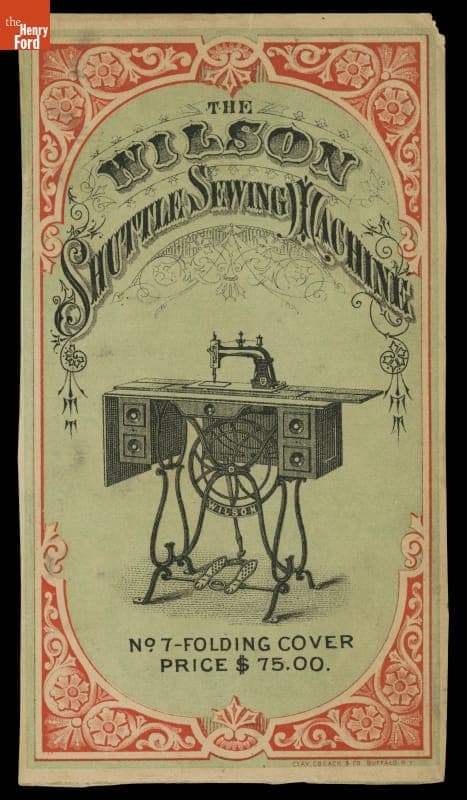 Trade Card for the Shuttle Sewing Machine, Wilson Sewing Machine Co., 1870-1877