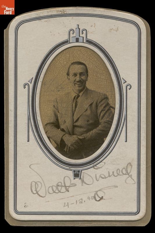 Walt Disney Posing in the Greenfield Village Tintype Studio, 1940