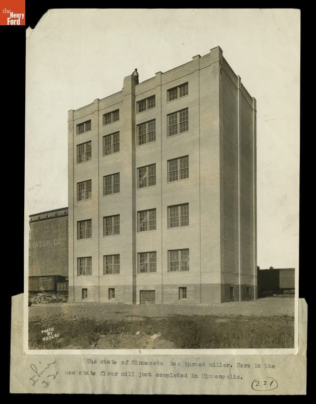 Newly Completed State Flour Mill, Minneapolis, Minnesota, 1921-1922