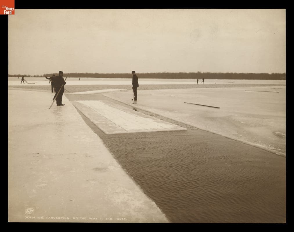 Ice Harvesting-- On the Way to the Ice House, Probably Lake St. Clair, Michigan, circa 1905