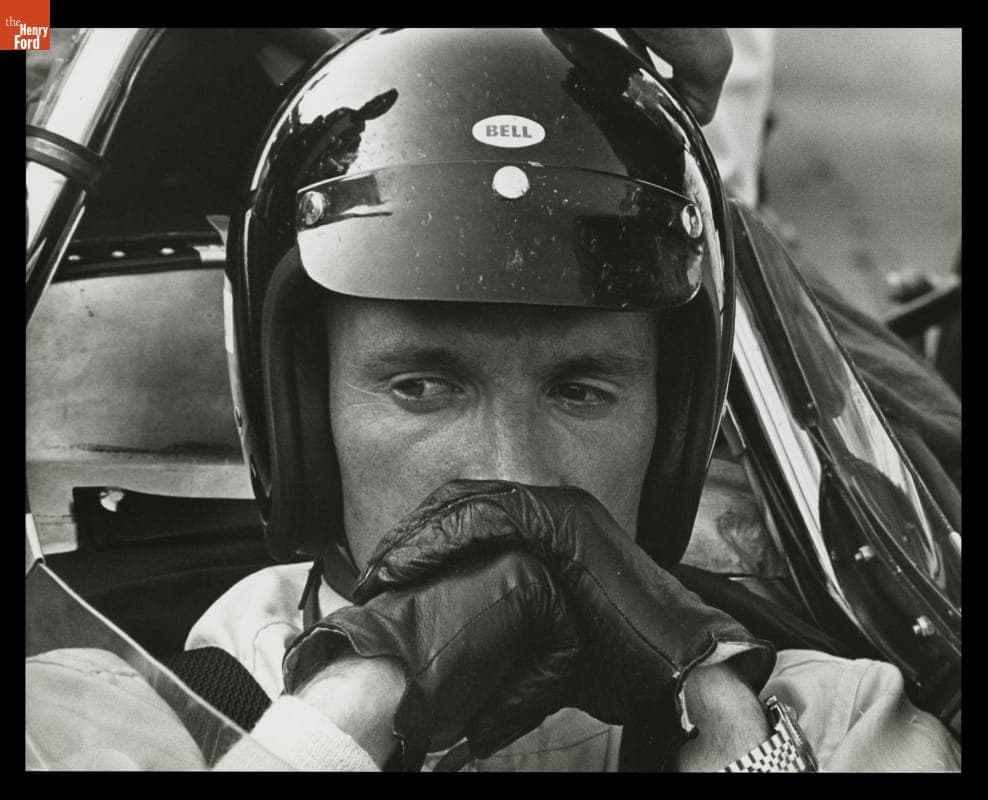 Driver Dan Gurney at the Indianapolis 500 Race, 1965