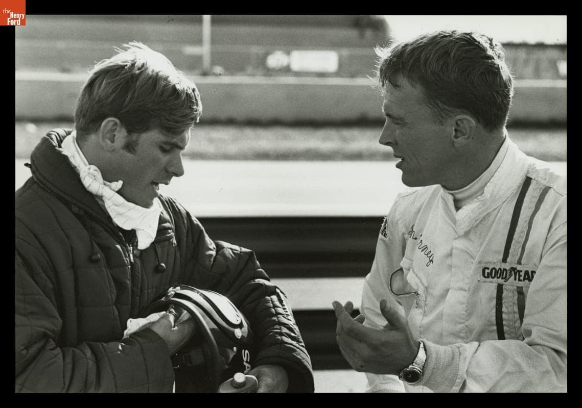 Dan Gurney and Swede Savage at the Klondike Trail 200 Race, September 29, 1968