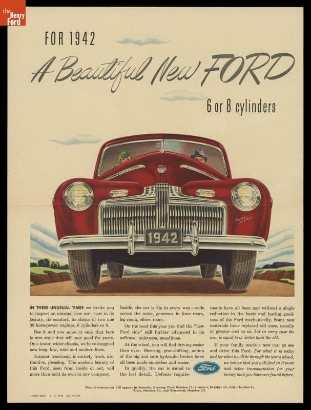 1942 Ford Super Deluxe Advertisement, "For 1942 a Beautiful New Ford"