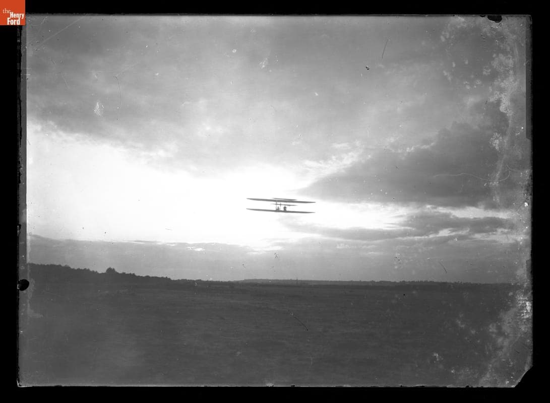 Wilbur Wright Flying at Camp d'Auvours, near Le Mans, France, 1908-1909