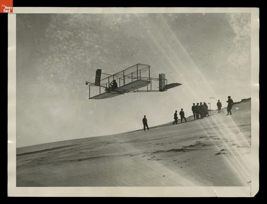 Orville Wright Making Glider Tests at Kill Devil Hills, North Carolina, October 1911