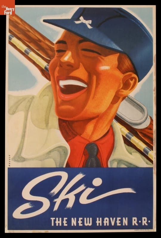 Travel Poster, "Ski The New Haven R.R.," circa 1940