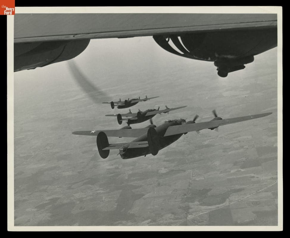 B-24 Liberator Bombers in Flight, 1943
