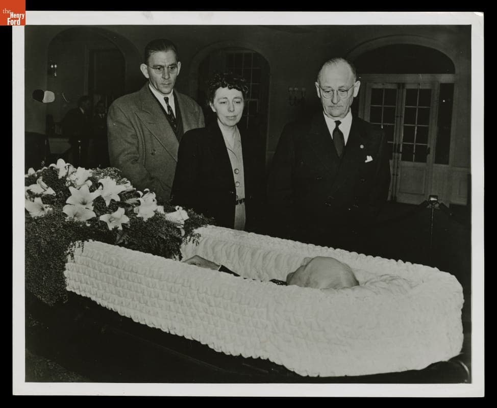 Mourners Paying Last Respects to Henry Ford, Lovett Hall, Dearborn, Michigan, April 9, 1947